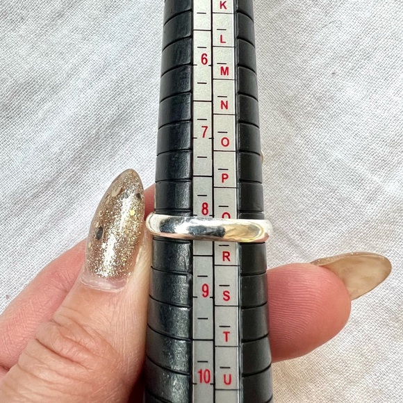 925 Psilomelane Dendrite Earthy Elegant Ring 8.25 - Picture 9 of 9